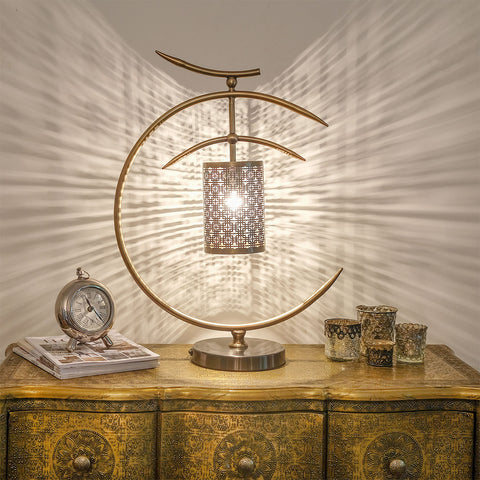 Golden Crescent Lamp