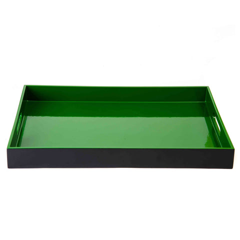 Green & black Lacquer Finish Tray