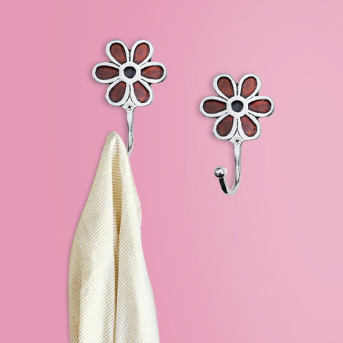 Orange Flower Hooks (Set of 2)