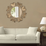 Gold Carved Floral Mirror