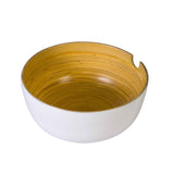 White Bamboo Salad Bowl