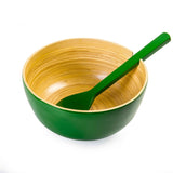 Green Bamboo Salad Bowl