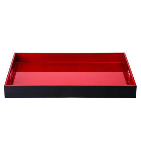 Red & black Bamboo Tray