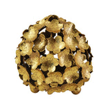 Round Flower T- light Holder: Gold