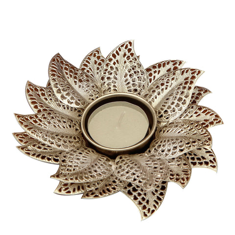 Lotus T-light Holder Silver