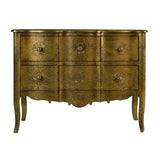Gold Wood and Brass Console