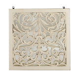 Fretwork Wall art - White Paisley