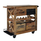 Pullman Industrial Bar Cart