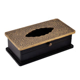 Gold and Black Tissue Box