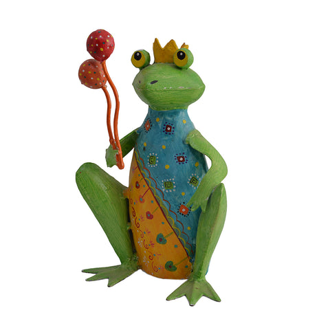 King Frog In Festive Mood Figurine