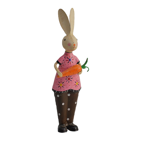 Hand painted Mr Bunny With Carrot