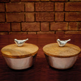 Bird Bowl with Lid (Set of 2)