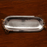 Oval Tray With Gold Handles