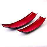 Red and Black Oblong Serving Platters Set of 2