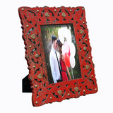 Distressed Red Photo Frame
