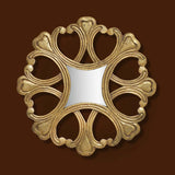 Antique Gold Round Mirror